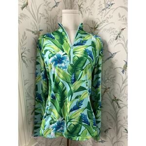 Tommy Bahama Tropical Leaf Long Sleeve Top